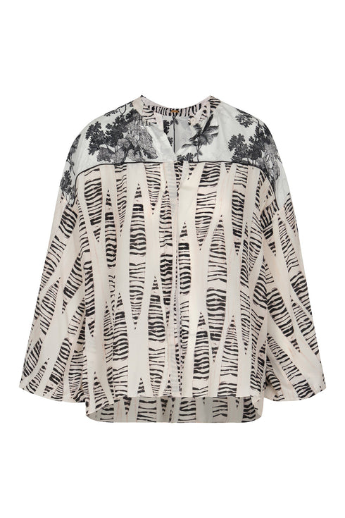 La Voragine Crepe Chine Shirt / Cream Canoe