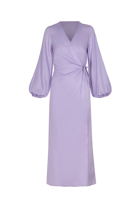 Tertulia Martellato Silk Maxi Dress / Lila