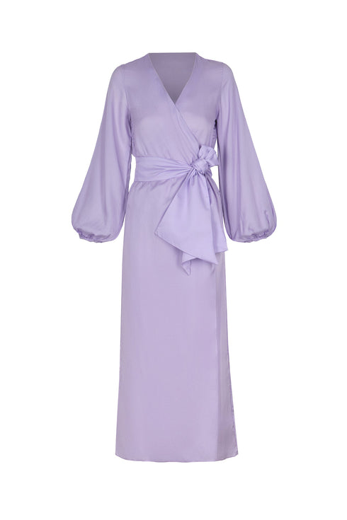 Tertulia Martellato Silk Maxi Dress / Lila