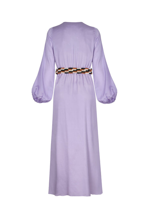 Tertulia Martellato Silk Maxi Dress / Lila