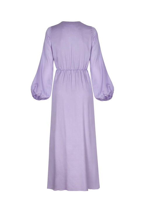 Tertulia Martellato Silk Maxi Dress / Lila
