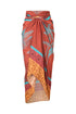 De La Falaise Cotton-Silk Sarong / Terracota Palms