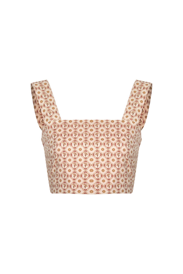 Marimba Cotton Bio Top / Beige May Flower