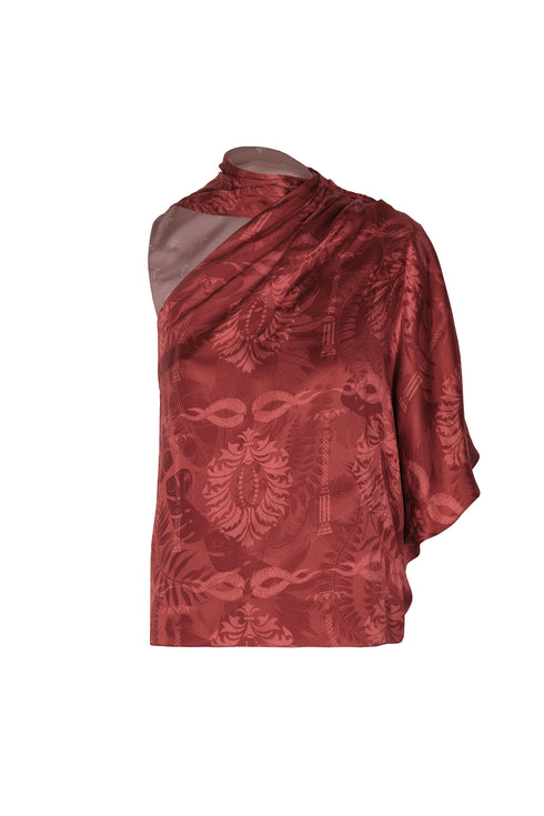 Chiminango Jacquard Blouse / Wine
